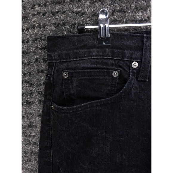 Levis 502 Jeans Mens 32x32 Actual 33x31 Black Tapered Fit Stretch Denim Preppy - Picture 6 of 15